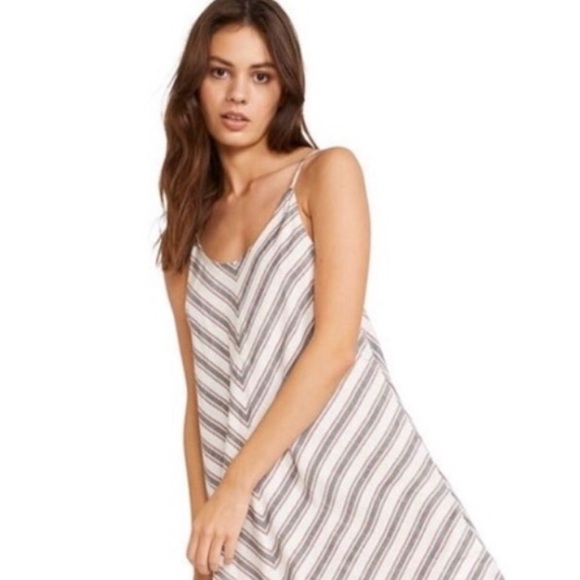 🌴 Volcom Striped Beach Mini Dress, Size M - Picture 1 of 10
